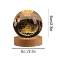 thumbnail image 3 of Gnmfd Crystal Night Light Saturn Solar System Engraved LED Desk Lamp 2.35 Inch Decorative Night Light for Bedroom Living Room Office Study Table Holiday Gift Room Lights, 3 of 6
