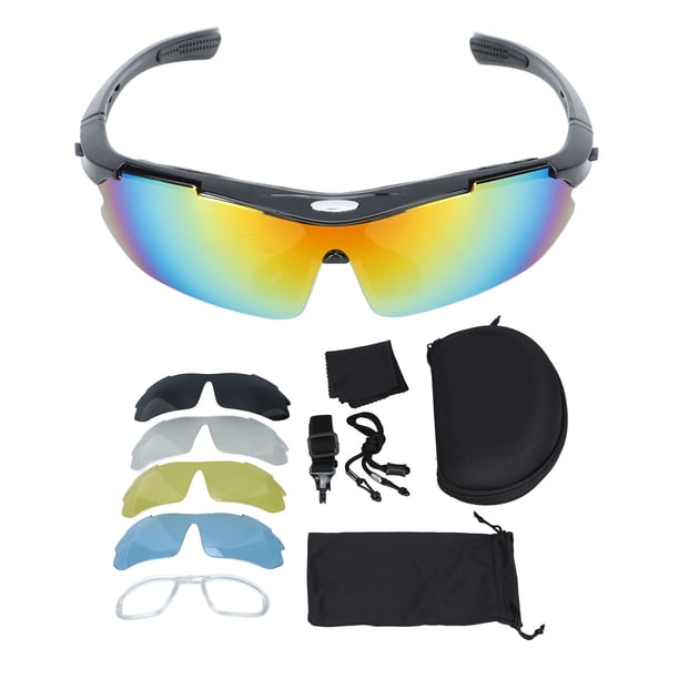 Ciclismo al aire libre montar gafas de pesca polarizadas bicicleta de montaña montar gafas de sol para acampar negro brillante YUNYI BRAND Deportes