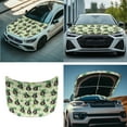 thumbnail image 7 of Yuyamidu Dachshund Auto Side Mirror Wrap Green Leaf Vehicle Front Hood Cover for Cars Sedans 2 Side View Mirror Covers and 1 Car Hood Cover Wrap St. Patrick's Day Car Exterior Accessories, 7 of 7