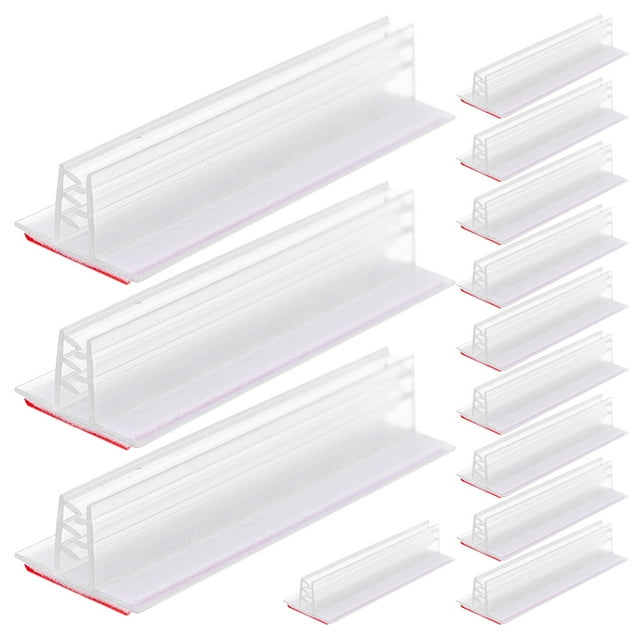 LITINKIMI 15pcs Transparent PVC Poster Board Stand for Business Owners Sneeze Guard Holder