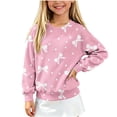 thumbnail image 2 of BXJX Girls Christmas Sweaters, Fall Winter Knit Crew Neck Cute Pullover Xmas Tops Pink Size 11-12 T, 2 of 5