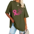 thumbnail image 2 of TSADFHJI Workout Tank Tops for Women Women's Cancer Printed T Shirt International Awareness Month Loose Top Xl Green, 2 of 5