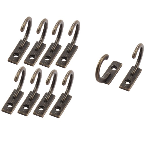Unique Bargains Kitchen Vintage Style Wall Mounted Towel Scarf Hook Hangers 10 PCS