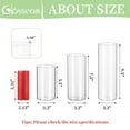 thumbnail image 6 of Glasseam Glass Cylinder Vase in Bulk for Wedding Centerpieces 3.3" Dia x（5.5"+7.5"+9.5")Tall Clear Hurricane Floating Candle Vases Set of 6, 6 of 9