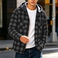 thumbnail image 2 of Men's Hoodies Casual Pullover Hooded Sweatshirt Plaid with Pocket Hoodie Sweatshirt Long Sleeved Hooded Top Fall Outfits 2026, 2 of 7