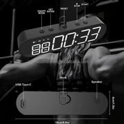 YIEMEEN Large Gym Timer Clock Gym Stop Watch Count Down/Up, Workout Timer Interval Clock with Remote, LED Interval Training Timer