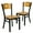 Natural Wood Back/Natural Wood Seat/Black Metal Frame, variant on Flash Furniture 2 Pk. HERCULES Series Black Circle Back Metal Restaurant Chair - Natural Wood Back & Seat