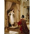 thumbnail image 2 of Leighton, Edmund Blair 25x32 Black Ornate Wood Framed with Double Matting Museum Art Print Titled - A King and a Beggar Maid, 2 of 4