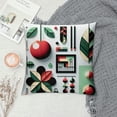thumbnail image 2 of Leisuo Farmhouse Pillow Covers Cherry Quotes Square Cushion Case Watercolor Fruits Pillowcase (Love Cherry) White, 2 of 5