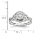 thumbnail image 7 of 14K White Gold Ring Band Engagement Diamond Round Complete Cluster, Size 9, 7 of 7