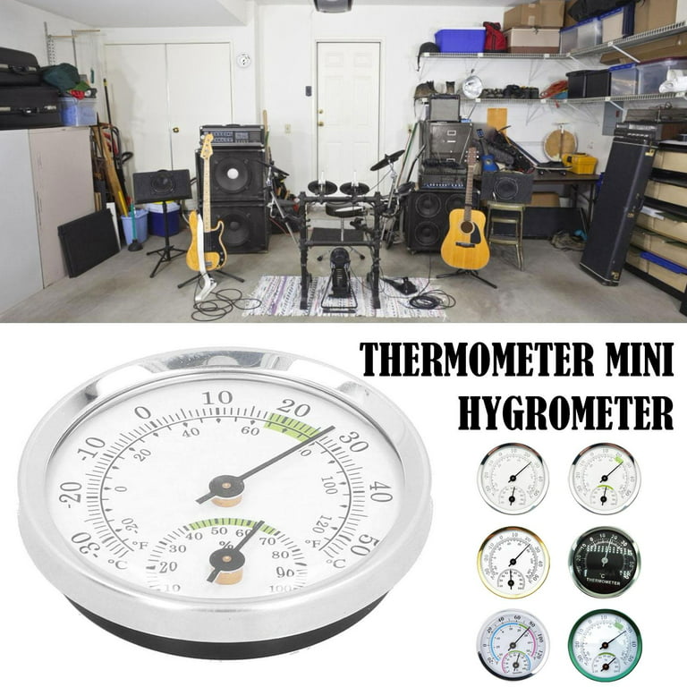 Mini Indoor Thermometer Hygrometer Analog 2 in 1 Temperature Humidity  Monitor