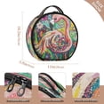 thumbnail image 3 of BZSMCE Makeup Bag Large Travel Cosmetic Bag with Adjustable Dividers Fashion Flamingo in A Garden Of Colors Printed, 3 of 7
