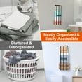 thumbnail image 4 of Moclever Wall Mounted Towel Rack Bathroom Iron Towel Holder Organizer Storage Shelf 66lbs Load for Rolled Towels Bath Towels Hand Towels, Black, 4 of 14