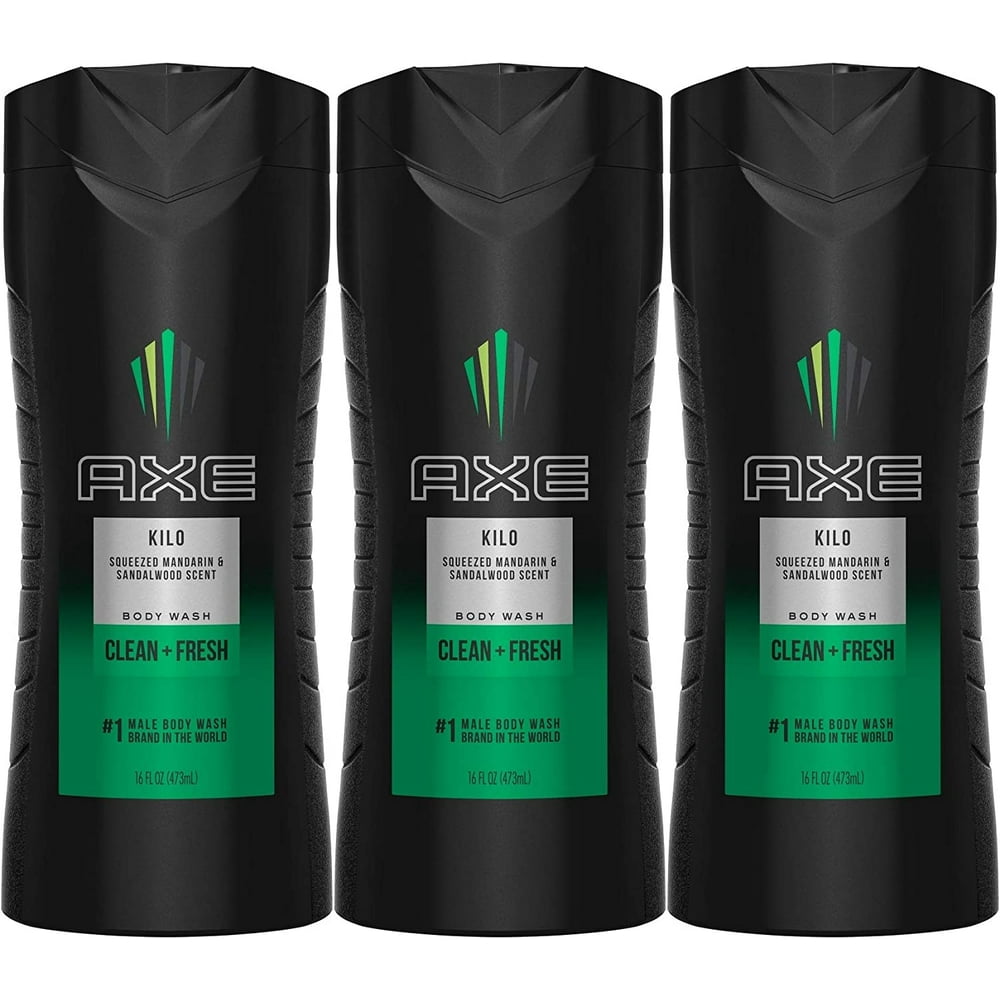 Axe Clean + Fresh Body Wash, Kilo, 16 oz (Pack of 3)