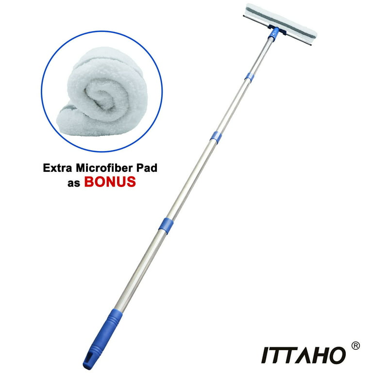 ITTAHO Floor Squeegee with Long Handle, 20 Silicone Squeegee with Alu