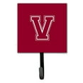 thumbnail image 7 of Letter W Initial Monogram - Maroon and White Leash or Key Holder, 7 of 7