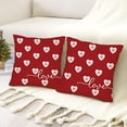 thumbnail image 3 of Valentine''s Day Pillow Covers 18x18 Inch Set of 2 Small Pink Hearts Love Pillow Decor Throw Pillow Covers Valentine Cushion Case Decoration for Sofa Couch Red, 3 of 6