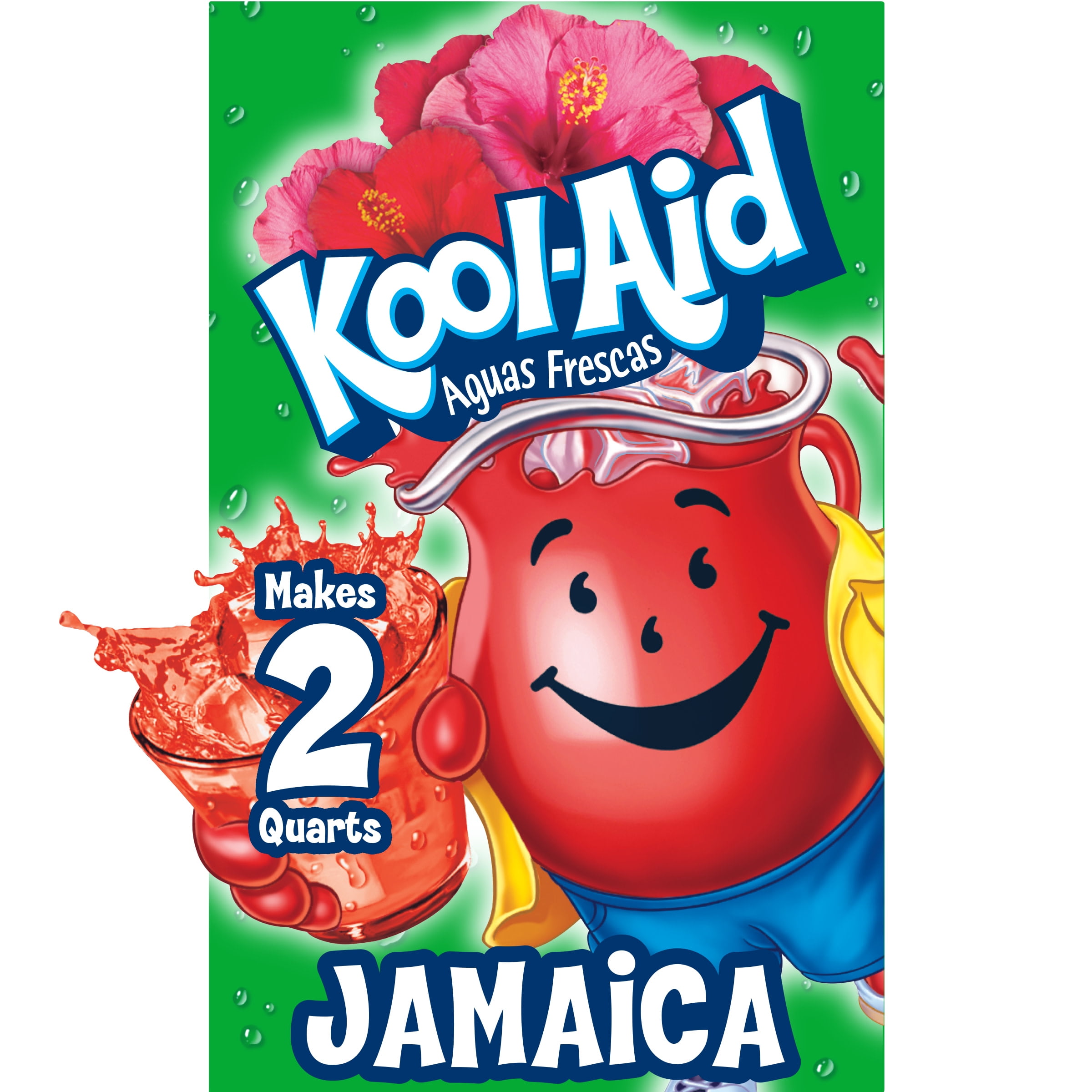 Kool-Aid Aguas Frescas Unsweetened Jamaica Artifically Flavored Powdered Soft Drink Mix, 0.14 oz Packet