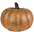 thumbnail image 3 of Northlight 7.5" Gold and Orange Textured Greek Key Pumpkin Fall Decoration, 3 of 7