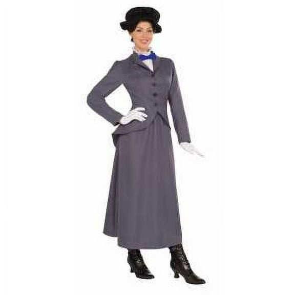 Forum English Nanny Fancy-Dress Costume for Women with Hat, Jacket, Shirt and Skirt, Adult XL