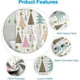 thumbnail image 5 of Christmas Decor Waffle Shower Curtain for Bathroom 72x84inches Christmas Trees Shower Curtain Set with Hooks Pink Green Watercolor X-mas Trees Waterproof Fabric Shower Curtain, 5 of 6