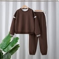 thumbnail image 2 of Kogui Boy Clothes Winter Boys Denim Set 2 Piece Boys Jeans and Long Sleeve Tee Shirt Set Size 7-8 (Coffee,7-8 Years), 2 of 5