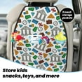 thumbnail image 5 of Fuzoiu Art Of Livings Print 2 Pack Kick Mat Back Seat Protector With 3 Storage Pockets, Universal Car Seat Back Organizer For Kids Pets, Waterproof Backseat Protector For Most Car, 5 of 8