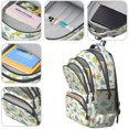 thumbnail image 4 of Light Green Dinosaurs Volcanoes Pattern Cute School Backpack Bag with Padded Back and Adjustable Shoulder Straps 16.9 X 12.6 X 5.9 Inches, 4 of 5