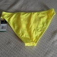thumbnail image 3 of California Waves Junior's Ribbed Hipster Bikini Swim Bottom Yellow Size X-Small, 3 of 3