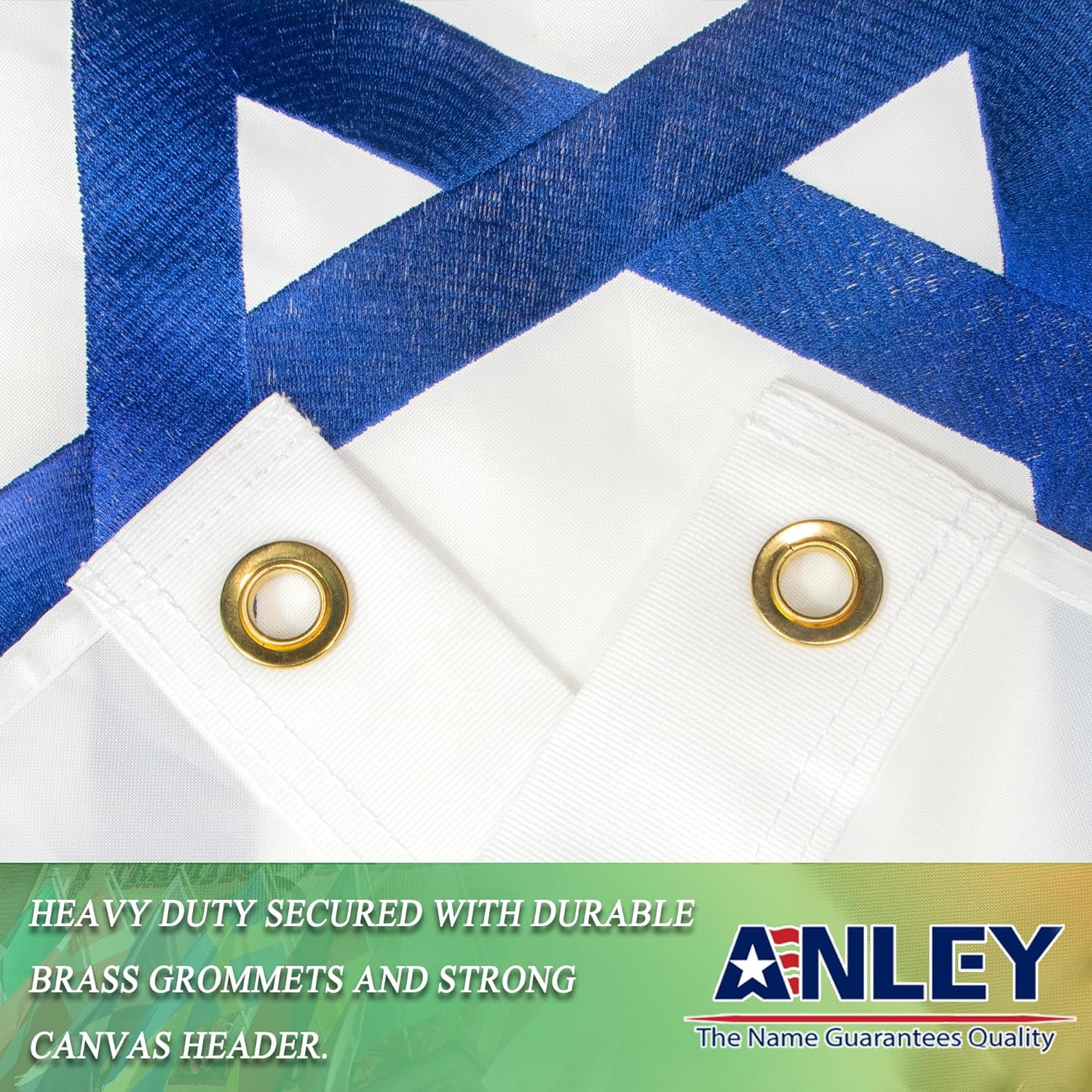 Anley 3x5 Foot Israel Flag - Israeli National Flags Polyester (2 Pack) 