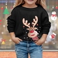 thumbnail image 2 of Sweat à Manches Longues pour Filles, Col Rond, Imprimé Lettres, Blouse Légère, Haut Décontracté Confortable, Chandail à Capuchon pour Enfants, 2 of 6