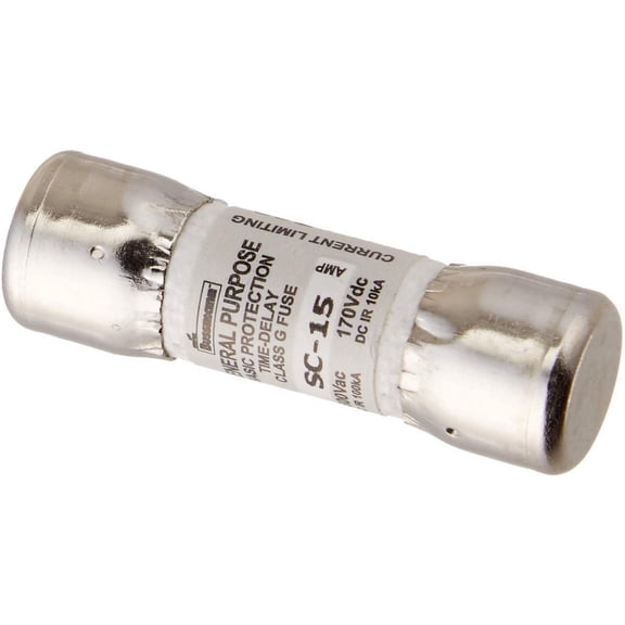 Bussmann Time-Delay Class G 15 Amp Fuse Tube SC-15 - 600V UL Listed - 2-Pack