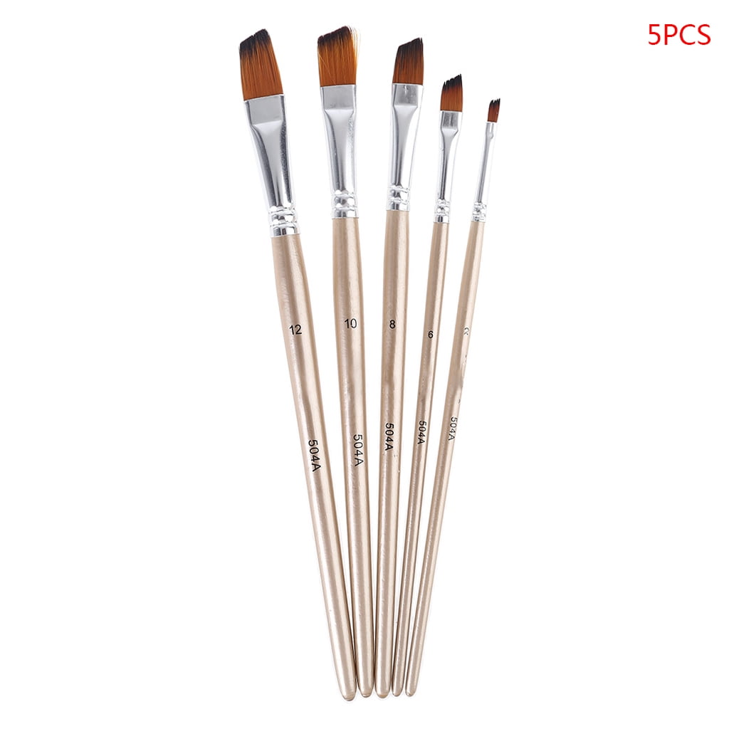 5pcs Paint Brush Set Artist Painting Brushes Acrylic Watercolor Painter Pro 