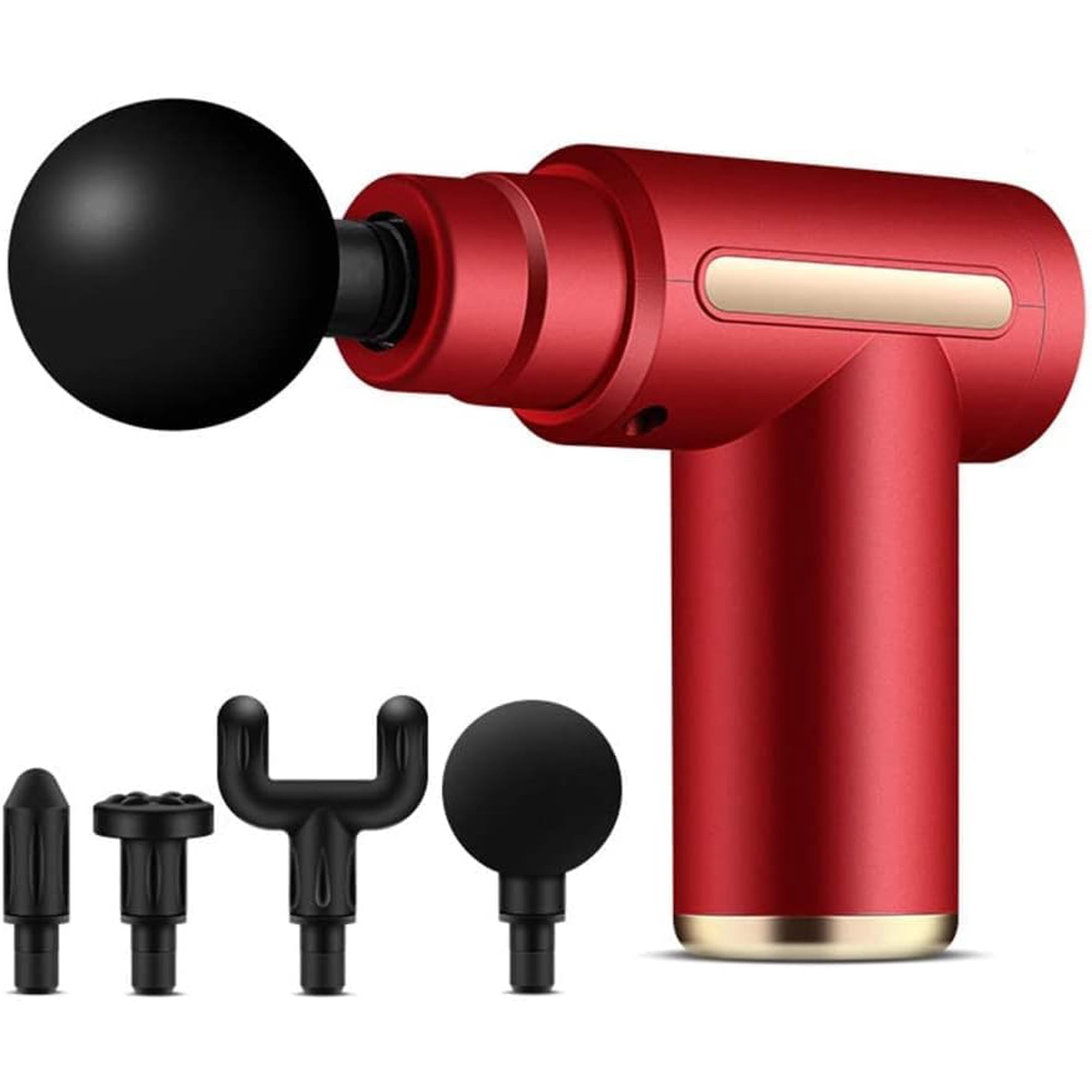 Muscle Massage Gun, Massage Gun Mini Portable Electric Deep Tissue Percussion Massager for Pain Relief, 6 Speed Quiet Body Fascia Gun Handheld Muscle Massager for Athletes with 4 Massage Head