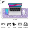 thumbnail image 5 of Long Mouse Pads for Desk,Purple Cartoon Unicorn Rainbow Cloud Moon Star Desk Mats on Top Of Desks, Desk Mouse Pad Extra Large with 3mm Non-Slip Base and Stitched Edge for Gaming,Work,Home 31.5"x11.8", 5 of 5