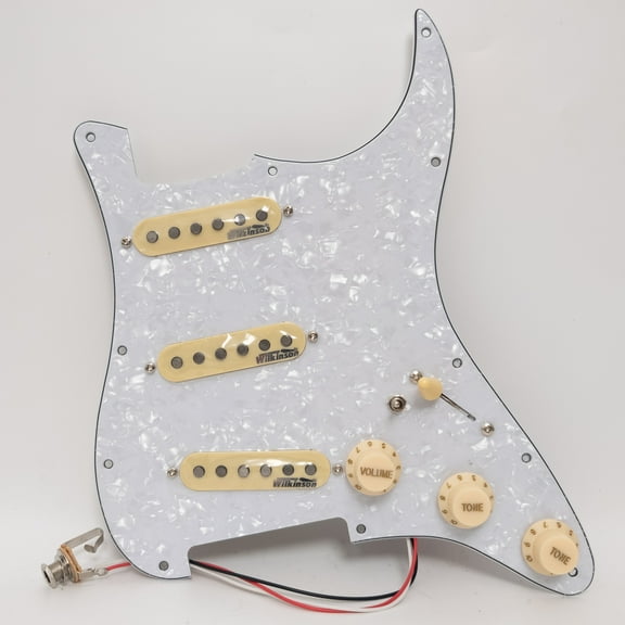 SSS Prewired Loaded Pickguard with Alnico 5 Single Coil Pickups for Strat Guitar