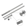 thumbnail image 3 of Uxcell Iron Floating Shelf Brackets Metal Hidden Shelf for Beams Wall Art 12 Pcs Silver Tone 0.6" Dia x 5.7" Length, 3 of 6