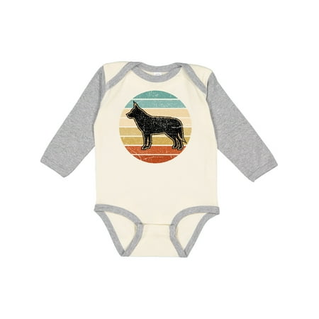 

Inktastic Siberian Husky Dog Retro Sunset Gift Baby Boy or Baby Girl Long Sleeve Bodysuit