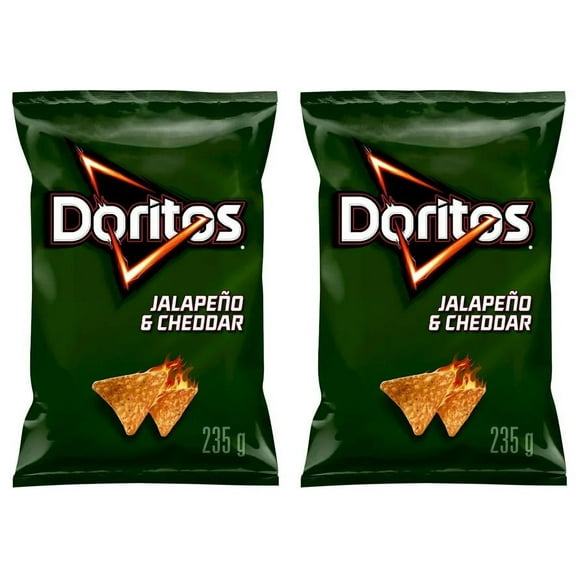 Doritos Jalapeno & Cheddar Flavored Tortilla Chips, 235g (2 Pack)