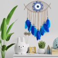thumbnail image 4 of Decoración de pared Sunnimix hecho a mano colgante para oficina hogar Azul Atrapasueños del mal de ojo, 4 of 8