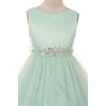 thumbnail image 3 of Flower Girl Dress Bejeweled Satin with Tulle Quality Dress for Little Girl Off White 6 MBK.370CBC, 3 of 3