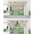 thumbnail image 4 of Blue Yellow Spring Floral Sheer Waterfall Valance Curtains for Window, Summer Blooms Botanicals Rod Pocket Sheer Topper Swag Curtains for Living Room, Kitchen 38.5"W x 47.2"L, 1 Panel, 4 of 7