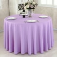 thumbnail image 4 of Fall Tablecloth Textured Fabric Round Tablecloths 62", Rust Thanksgiving Autumn Harvest Water Resistant Fabric Tablecloths for Kitchen, Wedding, Parties Machine Washable - light purple, 4 of 5