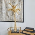 thumbnail image 2 of 12" x 27" Gold Polystone Palm Tree Sculpture, by DecMode, 2 of 8