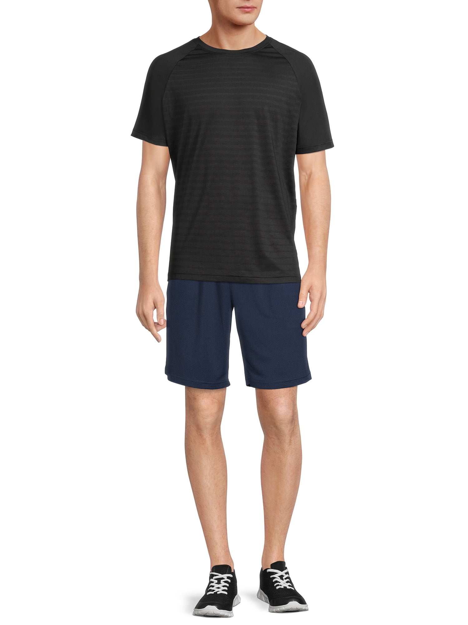 Russell Men's and Big Men's Active Asymmetrical Striped T-Shirt, up to Size 5XL