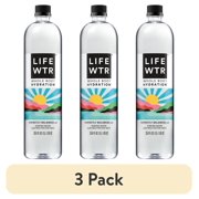 (3 pack) LIFEWTR Purified Water with Electrolytes, 33.8 Fl. Oz.