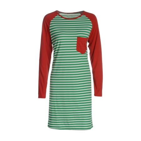 

Christmas Dress Casual Mommy and Me Matching Outfits Striped Pajamas Family Matching Nightgown
