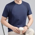 thumbnail image 6 of Daiosportswear Mens T Shirt - Short Sleeve Crew Neck Soft Fitted Elastic Tees Fresh Classic Tshirts Dark Blue XXXL(XXXL), 6 of 6