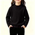 thumbnail image 2 of Girls Mock Neck Long Sleeve Sweatshirts Turtleneck Fleece Sweater Pullover, 2 of 5