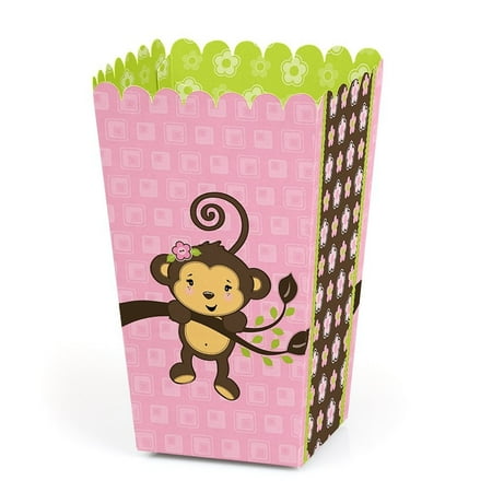 Monkey Girl Baby Shower Or Birthday Party Popcorn Favor Boxes Monkey Girl Baby Shower Or Birthday Party Popcorn Favor Boxes
